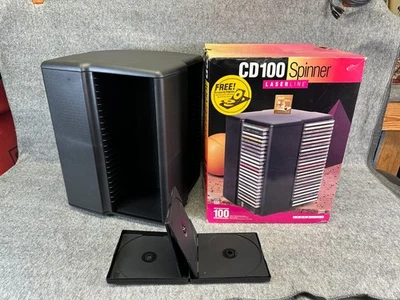 LaserLine 100 CD Spinner Almacenamiento CD100 Torre Giratoria De Colección CAJA ABIERTA Foto 1 de 4