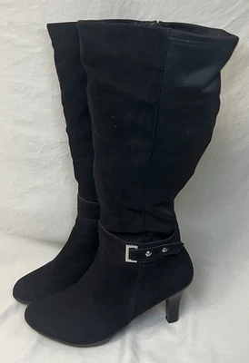 Bota Madeline Tall Tacón Negro Talla 9.5 Foto 1 de 4