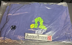 Supreme Don’t Care Hooded Sweatshirt SS21 Supreme Washed Navy Size Medium - NEW - Picture 1 of 5