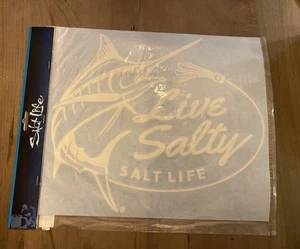 Salt Life 12" White Marlin Live Salt Aufkleber - Bild 1 von 2