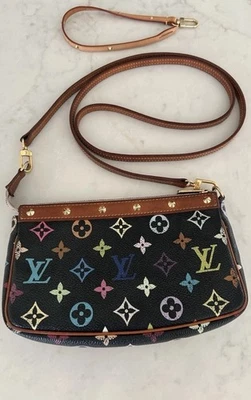 LOUIS VUITTON Murakami 黑色 Monogram Pochette — 第 1/4 张图片