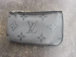 Louis Vuitton Monogram Eclipse Reverse Pochette Key Pouch (m80905) Fair - Picture 1 of 11