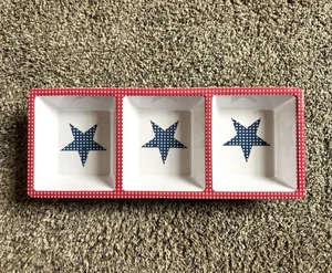 Martha Stewart/patriotic/3 Section ServingTray/Approx. 14.5”X 6”/Rare - Picture 1 of 10