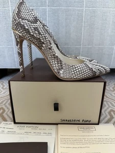 Louis Vuitton Python Eyeline Pumps Sz 37.5 - Picture 1 of 17