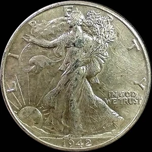 Medio dólar Walking Liberty 1942-P- RDA, FS-801 (202) - Imagen 1 de 4