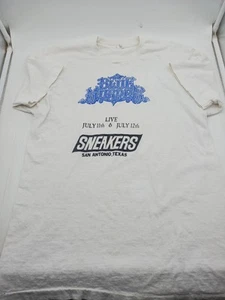 Tenis vintage de una sola puntada RARAS azul asesinato EN VIVO Texas camisa de concierto grande - Imagen 1 de 9