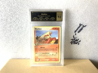 PCG 10 GEM MINT Blaziken Ex Ruby & Sapphire 2003 Pokemon Spanish - Image 1 of 2