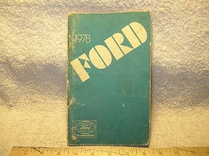 1978 Ford Full Size Passenger Owners Manual - Good Used - Picture 1 of 4
