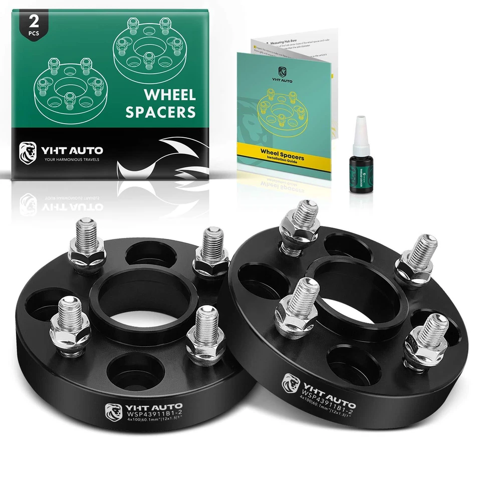 Espaçadores de roda 2 peças 4x100 a 4x100 12x1.5 60.1mm 1" para Chevy Honda Toyota Celica - Imagem 1 de 4
