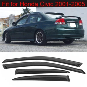 Fit For Honda Civic 2001-2005 2004 4PCS Window Visors Rain Guard Deflector Visor - Bild 1 von 16