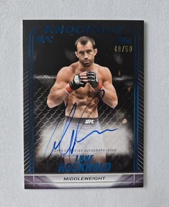 Luke Rockhold Knockout Autograph Blue /50 - 2024 Topps Knockout UFC - Picture 1 of 2