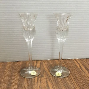 Princess House 24% Lead Clear Crystal Candlesticks 8” Royal Highness - Germany - Picture 1 of 6