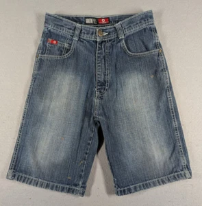 Vintage Southpole Shorts Youth 14 Blue Distressed Loose Fit Baggy Y2K 90s HipHop - Picture 1 of 16
