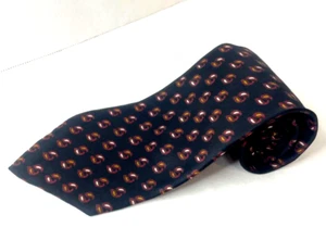 GANT Vintage Herren Krawatte Krawatte 100% Seide 57 x 3 1/2 schwarz rot weiß gelb - Bild 1 von 7