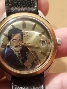 1980'S SADDAM HUSSIEN PRESIDENT WATCH SPECIAL MEMORIAL RARE Jovial - Bild 1 von 17