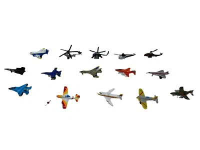 Lot of 16 Vintage Micro Machines 1980s Planes Jets Helicopters Galoob  - Image 1 of 4