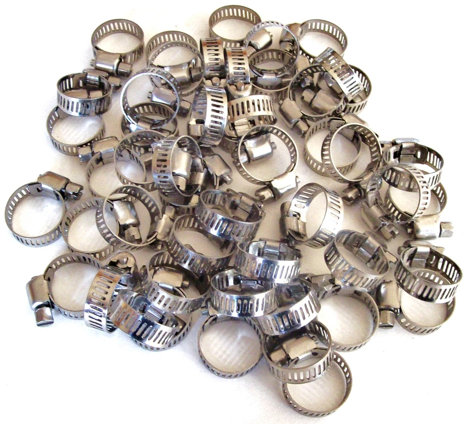 GOLIATH INDUSTRIAL TOOL 50 GOLIATH INDUSTRIAL STAINLESS STEEL HOSE CLAMPS 1/2" - 3/4" SSHC34 13MM-19MM