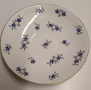 Vintage Shelley China Art Deco Saucer Handpainted Flowers c1920-25 14cm Wide - Picture 1 of 5
