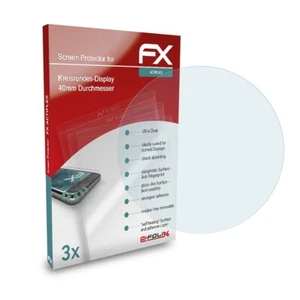 atFoliX 3x folia ochronna do okrągłego ekranu średnica 40 mm przezroczysta i elastyczna - Zdjęcie 1 z 8