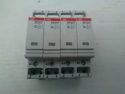 1 x Contacteur relais ABB 2 poles 20 amp bobine 24v ESB20-20