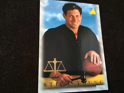 1995 Pinnacle Football Card #192 Steve Young LAW - Image 1 of 2