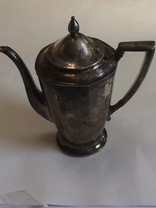 Vintage Homan Mfg Co. Silver Plate On Nickel Coffee/Tea Pot Weddings Parties - Picture 1 of 5
