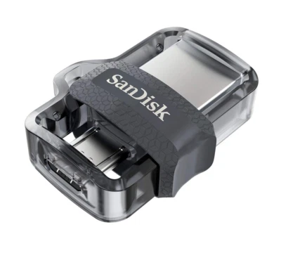 Clé USB SanDisk Ultra Dual USB M3.0 jusqu'à 150 Mo/s, SDDD3-256G-G46 - Photo 1/4