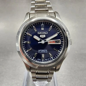 Seiko 5 Watch Women 25mm Blue Dial Steel Dadyate Round Automatic Runs 4207-01F0 - Picture 1 of 11
