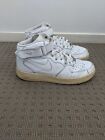 Nike Air Force 1 Mid Sneakers Mens Size 8 White Leather Casual Shoes Adults