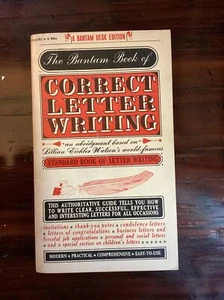 The Bantam Book Of Correct Letter Writing 11th Printing - Picture 1 of 3
