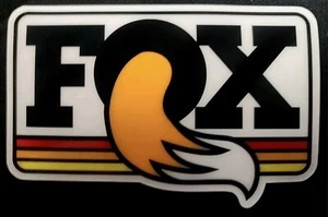 PEGATINA FOX RACING "ESTILO ZORRO" 3 7/8 2 1/2" BRILLANTE GRUESA IMPERMEABLE USO EXTERIOR - Imagen 1 de 2