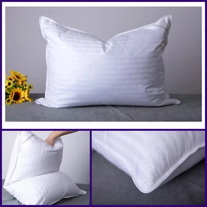 Standard Goose Down Feather Hotel Collection Bed Pillow Sleeping Pillow for Back - Picture 1 of 8