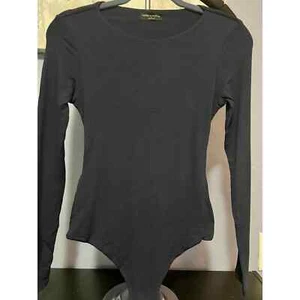 Naked Wardrobe |Thong Black long sleeve Bodysuit | Size Medium - Picture 1 of 2