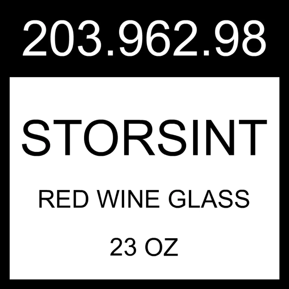 Прозрачный бокал для красного вина IKEA STORSINT 6 упаковок 23 унции 203,962,98 - Изображение 1 из 1