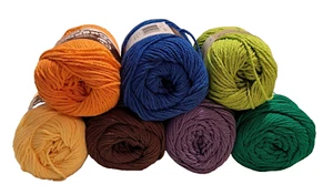 Lily Sugar 'n Cream Cotton Yarn 2 oz Skeins Lot 7 Skeins Multicolors - Picture 1 of 11