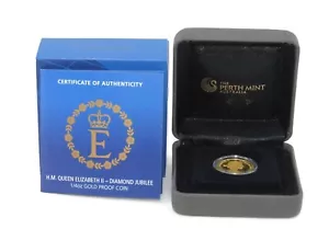 2012 Perth Mint H.M. Elizabeth Diamond Jubilee 1/4 OZ Gold Proof Coin - Picture 1 of 1