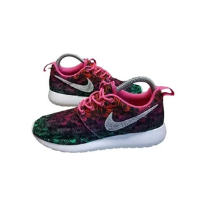 Womens Nike Gym Trainers Roshe Multi-Colour Print Running Run Shoes UK Size 4.5 - Picture 1 of 18