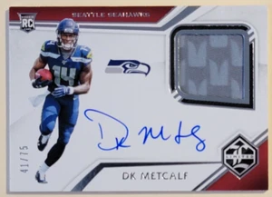DK METCALF 2019 LIMITED ROOKIE PATCH AUTO RC 41 of 75 SEATTLE SEAHAWKS - Bild 1 von 2