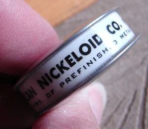 Rare American Nickeloid Co. Mini TAPE MEASURE, Peru ILL. Pre-1963 Advert. Promo - Picture 1 of 7