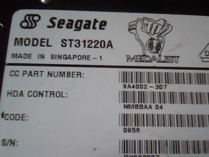 Hard Disk Drive Seagate ST31220A 9A4002-307 0658 Medalist - Picture 1 of 4