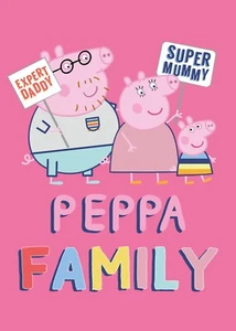 Peppa Pig Fleece Throw Blanket 100 x 140 cm Family Mum and Dad - Picture 1 of 1