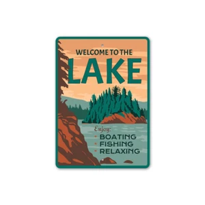Lake Scenery Metal Sign - Picture 1 of 4