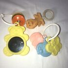 Lot vintage de 3 anneaux de dentition multicolores jouets Playskool bébé tout-petit
