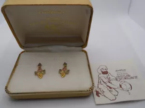 Vintage Black Hills Creations 18K GOLD dreifarbige Ohrhänger/Ohrhänger Box Einsatz - Bild 1 von 7