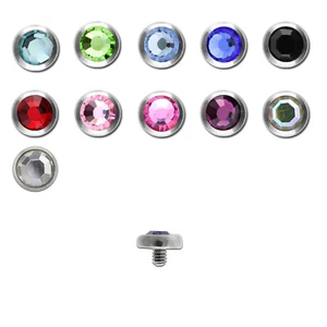 Dermal Anker Aufsatz 8 mm Anchor Head Aufsatzkugel 1,2 mm Zirkonia Kristall - Bild 1 von 12