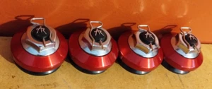 AMERICAN RACING Center Wheel Caps Set of Four 3245300R Red/Chrome 10816 AFT806 - Bild 1 von 5