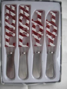 DEPT 56 Christmas Stainless Steel Spreaders Set/4 NEW - Bild 1 von 3