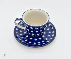 Handgefertigte Tasse mit Untertasse Bunzlauer Keramik - Bild 1 von 4