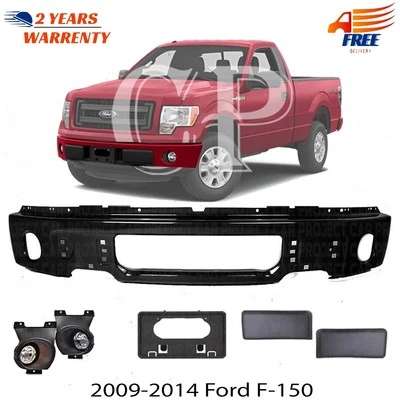 Kit de montaje de parachoques delantero pintable y faros antiniebla para Ford F-150 2009-2014 Foto 1 de 4