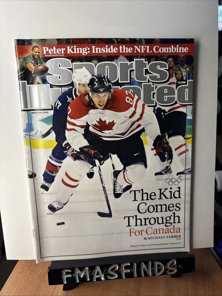PR3 2010 СИДНИ КРОСБИ КАНАДА 9 марта Sports иллюстрированный без этикетки - Изображение 1 из 1